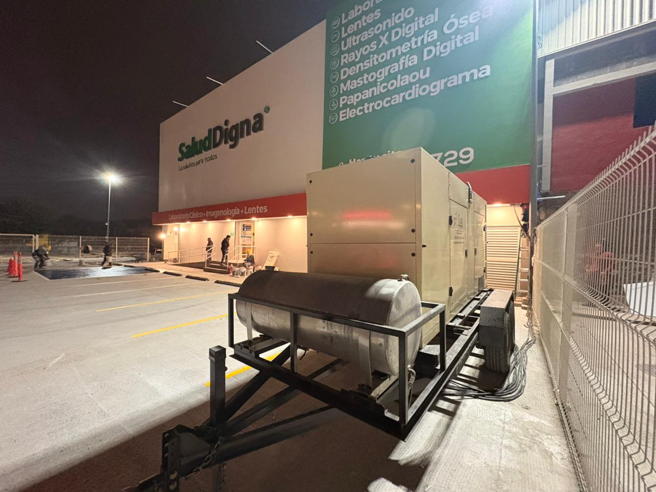 Respaldo eléctrico en instalación comercial
